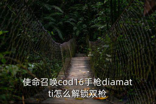 使命召唤cod16手枪diamatti怎么解锁双枪
