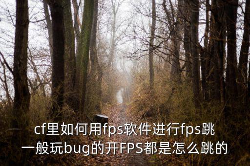 cf里如何用fps软件进行fps跳一般玩bug的开FPS都是怎么跳的