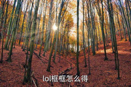 lol框框怎么得