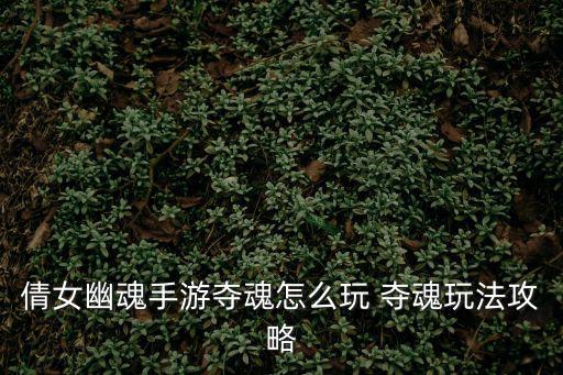 倩女幽魂手游夺魂怎么玩 夺魂玩法攻略