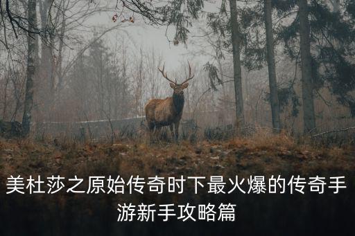 美杜莎之原始传奇时下最火爆的传奇手游新手攻略篇