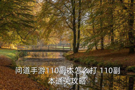 问道手游110副本怎么打 110副本通关攻略