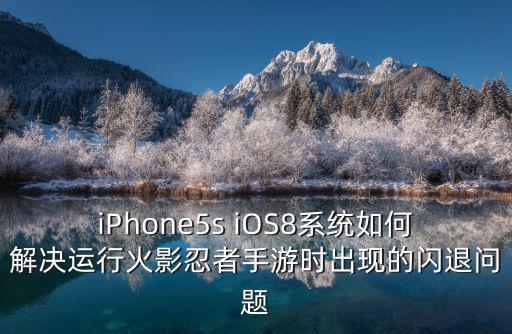 iPhone5s iOS8系统如何解决运行火影忍者手游时出现的闪退问题