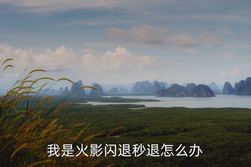 火影忍者手游闪退该怎么办，我是火影闪退秒退怎么办
