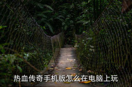 热血传奇手机版怎么在电脑上玩