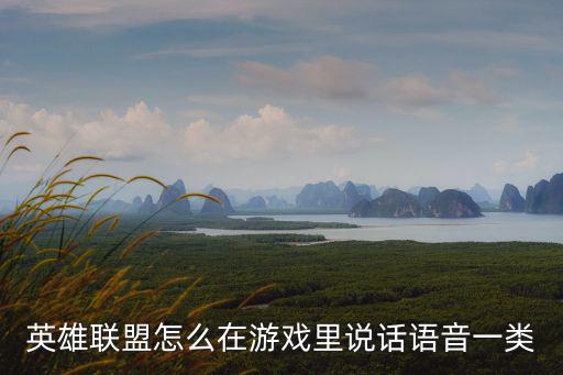 英雄联盟怎么在游戏里说话语音一类
