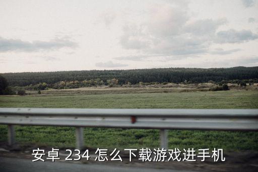 安卓 234 怎么下载游戏进手机