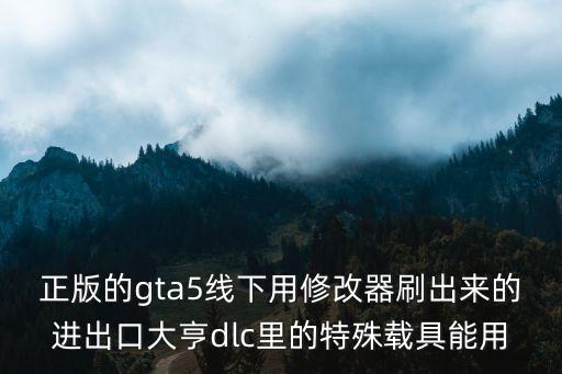 正版的gta5线下用修改器刷出来的进出口大亨dlc里的特殊载具能用