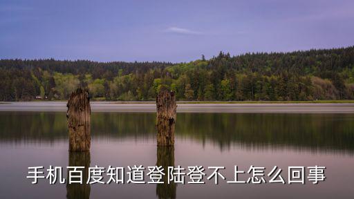 手机百度知道登陆登不上怎么回事