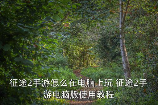 征途2手游怎么在电脑上玩 征途2手游电脑版使用教程