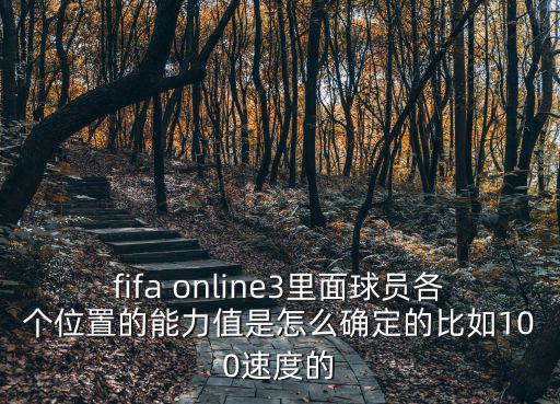 fifa online3里面球员各个位置的能力值是怎么确定的比如100速度的