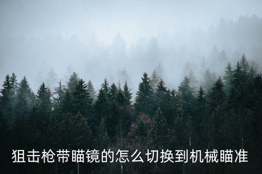 吃鸡手游狙击枪怎么改瞄准镜，狙击枪带瞄镜的怎么切换到机械瞄准