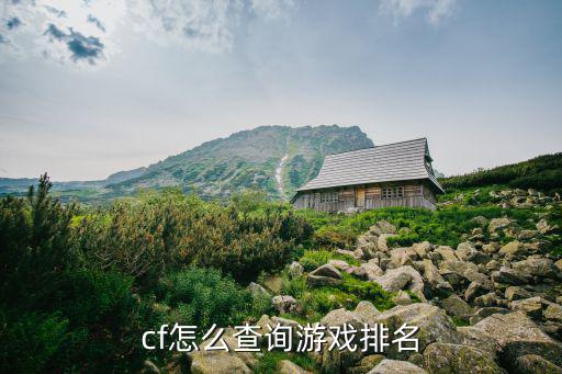 cf怎么查询游戏排名