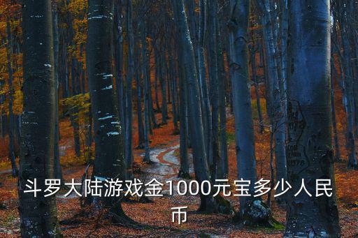 魂斗罗大陆手游卡怎么填，斗罗大陆游戏金1000元宝多少人民币