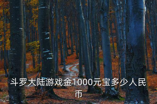 魂斗罗大陆手游卡怎么填，斗罗大陆游戏金1000元宝多少人民币