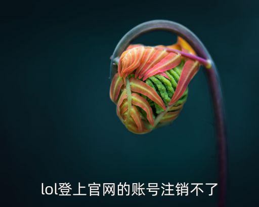 lol登上官网的账号注销不了