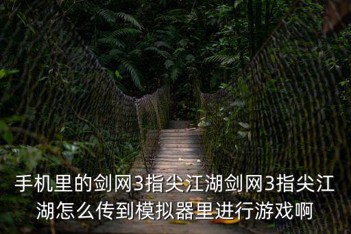 手机里的剑网3指尖江湖剑网3指尖江湖怎么传到模拟器里进行游戏啊