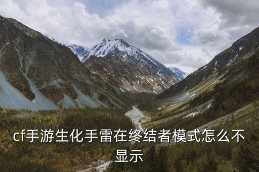cf手游角色生化加速怎么显示，cf手游生化手雷在终结者模式怎么不显示