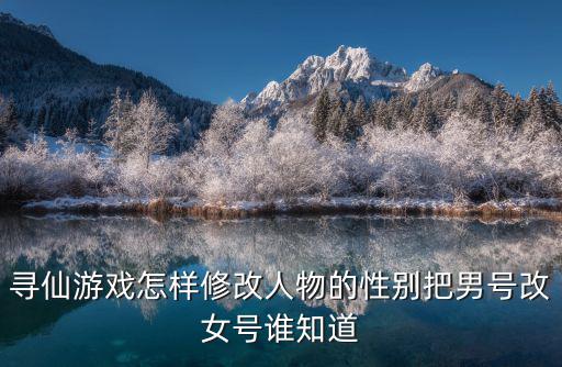 寻仙游戏怎样修改人物的性别把男号改女号谁知道