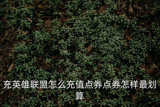 充英雄联盟怎么充值点券点券怎样最划算
