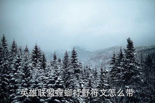 英雄联盟螳螂打野符文怎么带