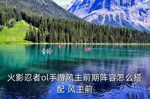 火影忍者ol手游风主前期阵容怎么搭配 风主前