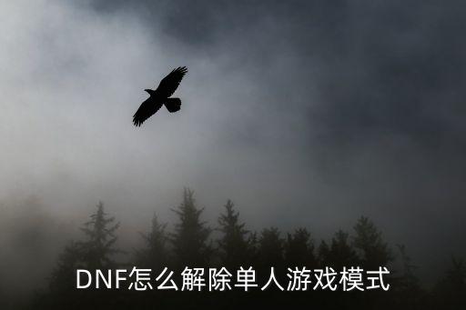 DNF怎么解除单人游戏模式