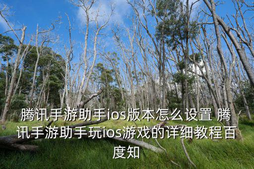 腾讯手游助手ios版本怎么设置 腾讯手游助手玩ios游戏的详细教程百度知