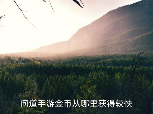 问道手游金币从哪里获得较快