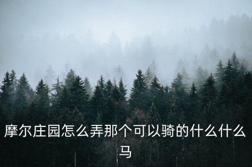 手游摩尔庄园怎么切换坐骑，摩尔庄园怎么卸去坐骑