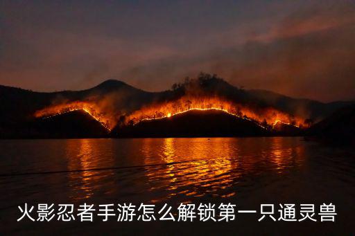 火影忍者手游怎么解锁第一只通灵兽
