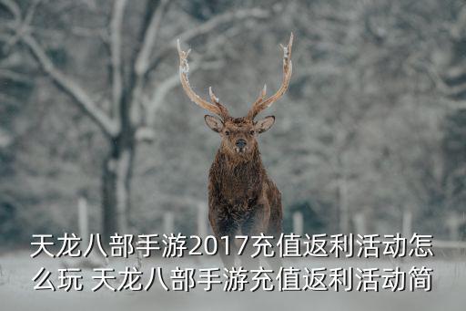 天龙八部手游2017充值返利活动怎么玩 天龙八部手游充值返利活动简