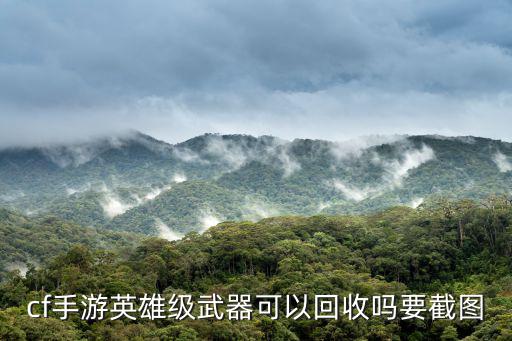 cf手游英雄级武器可以回收吗要截图