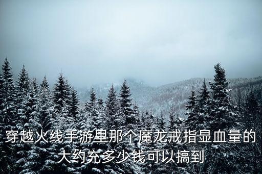 穿越火线手游里那个魔龙戒指显血量的大约充多少钱可以搞到