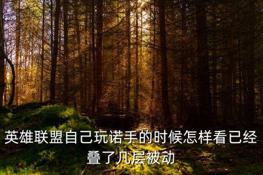 英雄联盟自己玩诺手的时候怎样看已经叠了几层被动