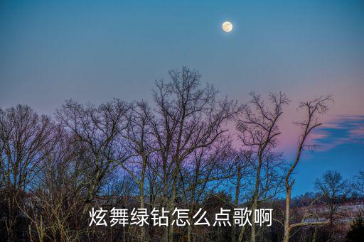 炫舞绿钻怎么点歌啊