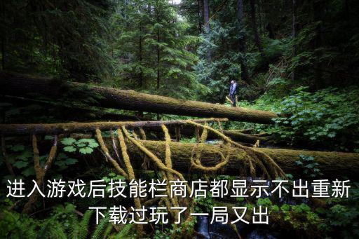进入游戏后技能栏商店都显示不出重新下载过玩了一局又出