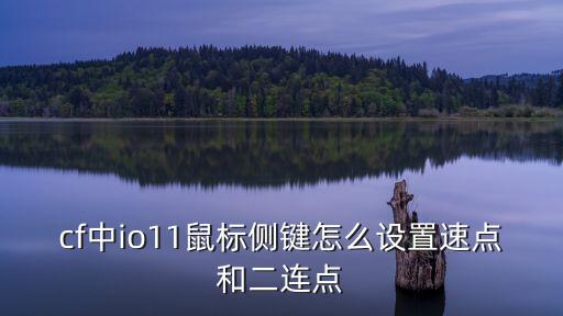 cf中io11鼠标侧键怎么设置速点和二连点