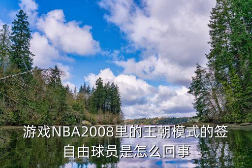 游戏NBA2008里的王朝模式的签自由球员是怎么回事