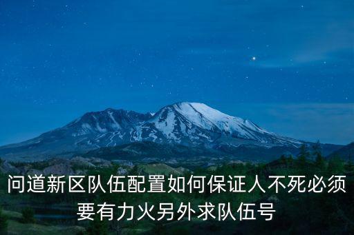 问道新区队伍配置如何保证人不死必须要有力火另外求队伍号