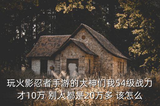玩火影忍者手游的大神们我54级战力才10万 别人都是20万多 该怎么