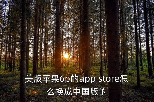美版苹果6p的app store怎么换成中国版的