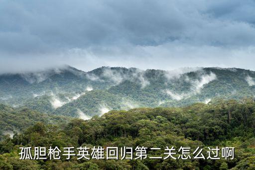 孤胆枪手英雄回归第二关怎么过啊