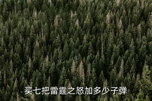 买七把雷霆之怒加多少子弹