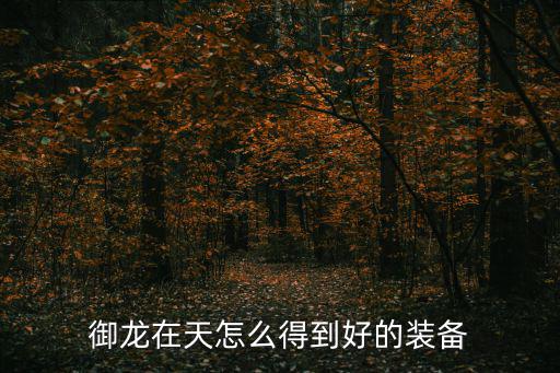 御龙在天怎么得到好的装备
