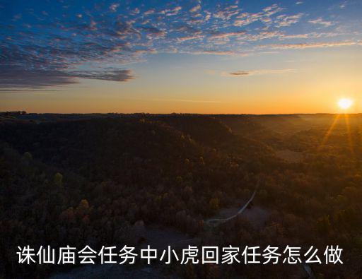 诛仙庙会任务中小虎回家任务怎么做