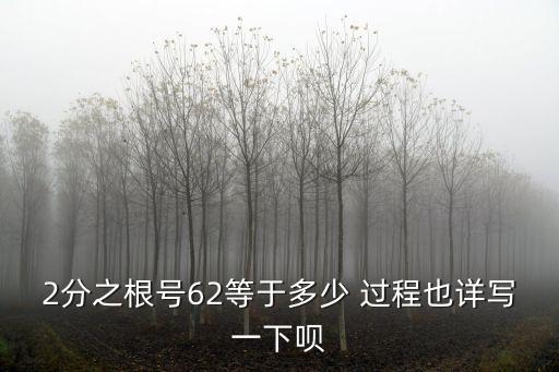 2分之根号62等于多少 过程也详写一下呗