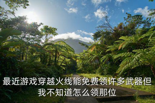 最近游戏穿越火线能免费领许多武器但我不知道怎么领那位