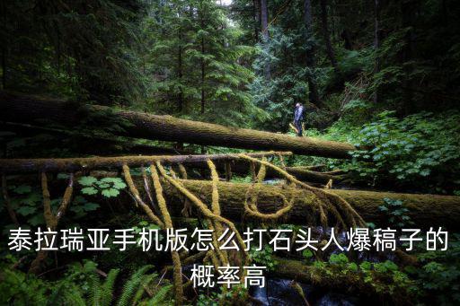泰拉瑞亚手机版怎么打石头人爆稿子的概率高
