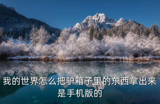 我的世界手游版驴怎么驯服，我的世界怎么把驴箱子里的东西拿出来是手机版的